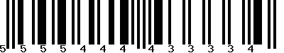 EAN : 5555444433334